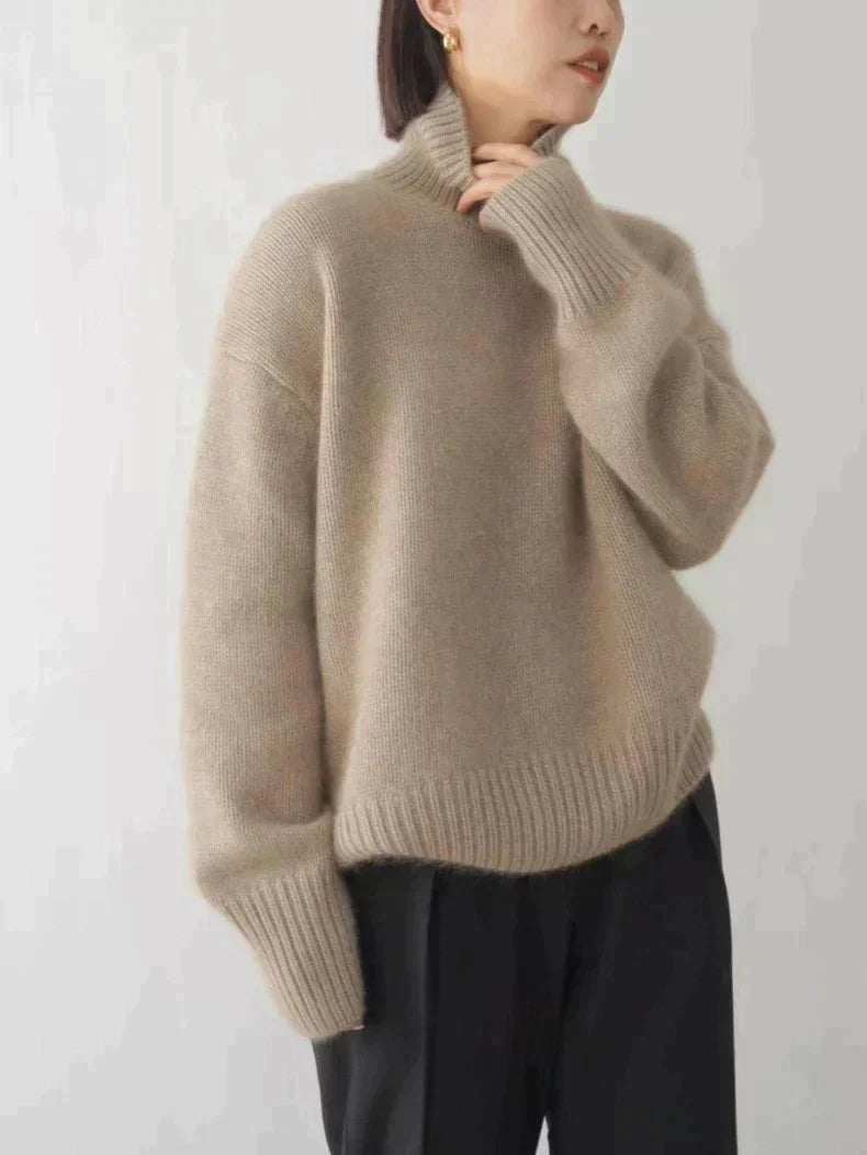 Agnes™ – Komfortabel, strikket og blød rullekrave sweater
