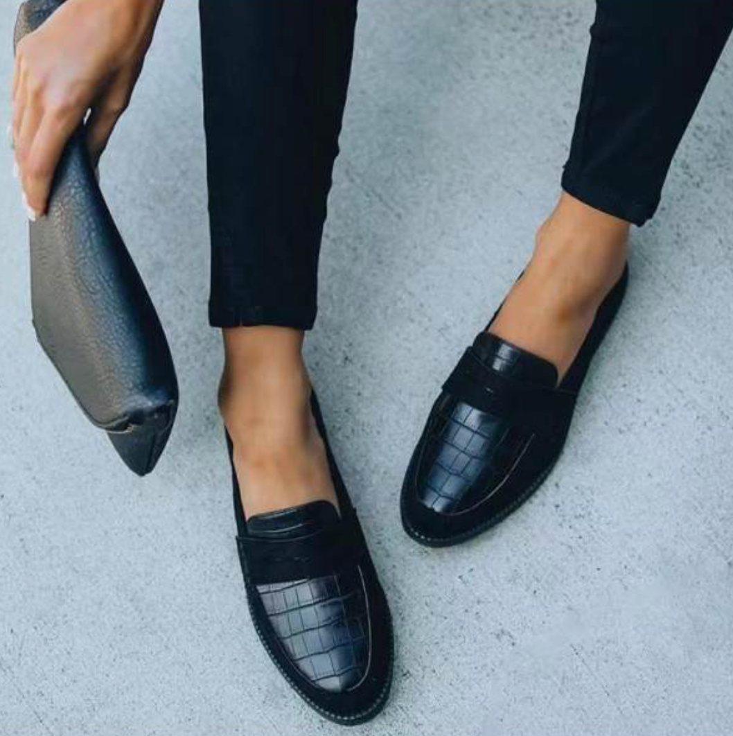 Rose | Mocassins Confort Pour Femme | Noir
