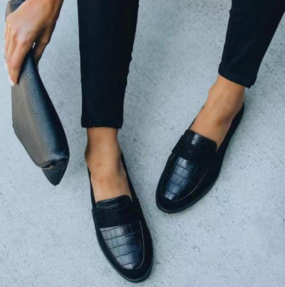 Rose | Mocassins Confort Pour Femme | Noir