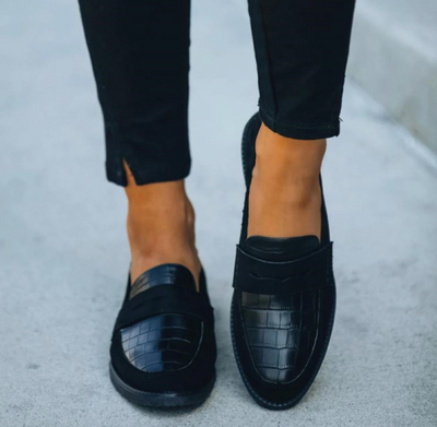 Rose | Mocassins Confort Pour Femme | Noir