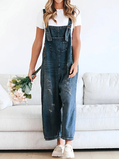 JANNIKE | Pantalon large en jean pour femme