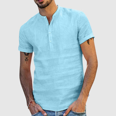 T-shirt en lin à col en V