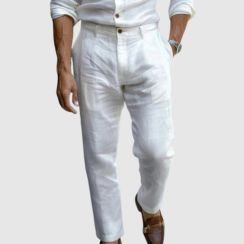 Pantalon en lin de luxe Lorenzo Vitali