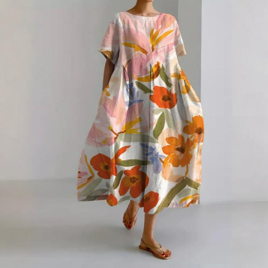 Morgane™ | Valentina robe Florale d'Été avec Coupe Flatteuse et Liberté de Mouvement