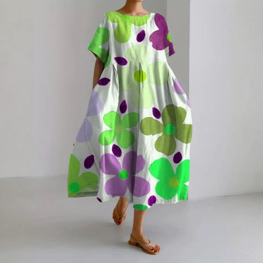 Morgane™ | Valentina robe Florale d'Été avec Coupe Flatteuse et Liberté de Mouvement