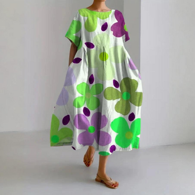 Morgane™ | Valentina robe Florale d'Été avec Coupe Flatteuse et Liberté de Mouvement