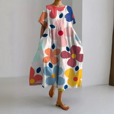 Morgane™ | Valentina robe Florale d'Été avec Coupe Flatteuse et Liberté de Mouvement