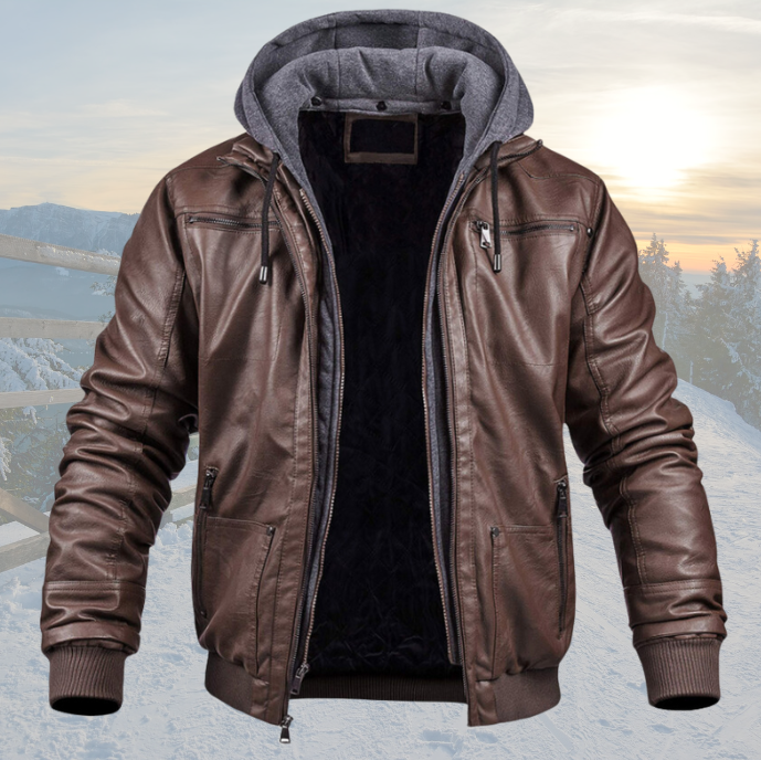 DENNIS | VESTE EN CUIR FAITE MAIN POUR UNE CHALEUR MAXIMALE
