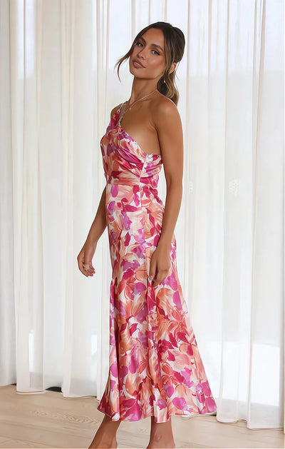 Diane | Robe fleurie en satin