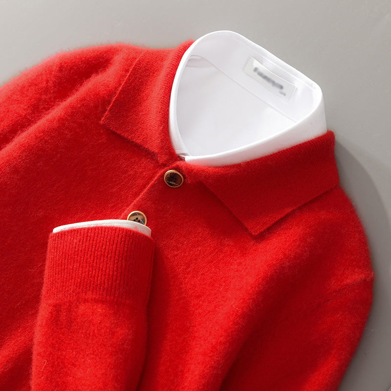 Luca | Pull polo en cachemire