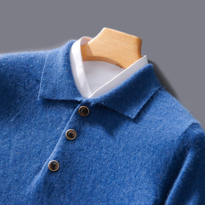 Luca | Pull polo en cachemire
