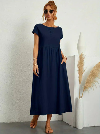 Clémence - Robe En Coton Léger Avec Poches Pour Un Confort Élégant