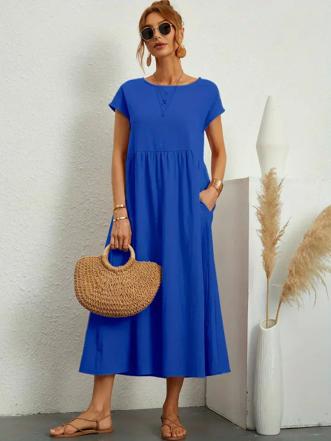 LINA™ | Robe Coton avec Poches