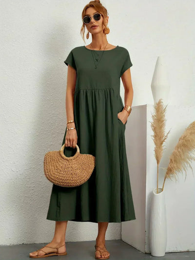 LINA™ | Robe Coton avec Poches