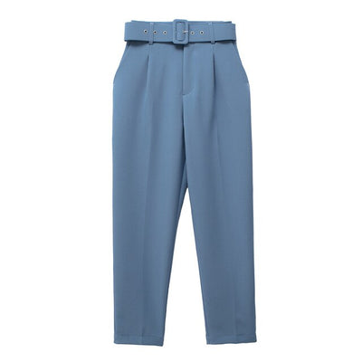 Mikhaela | Pantalon taille haute avec ceinture pour femmes