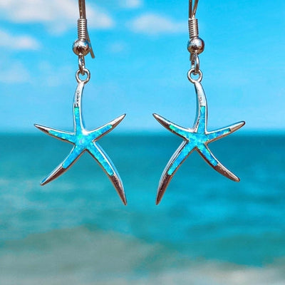 Boucles d'oreilles en opale et argent