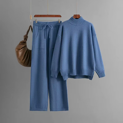 Ava™ - Ensemble élégant de pull à manches longues et pantalon droit
