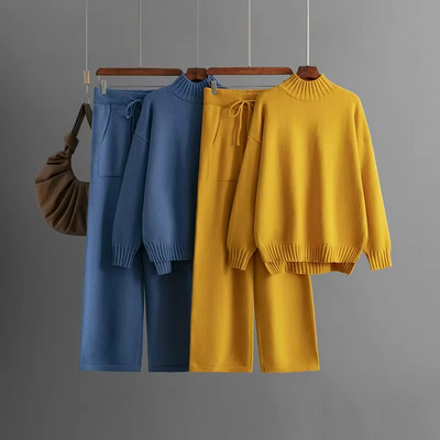 Ava™ - Ensemble élégant de pull à manches longues et pantalon droit