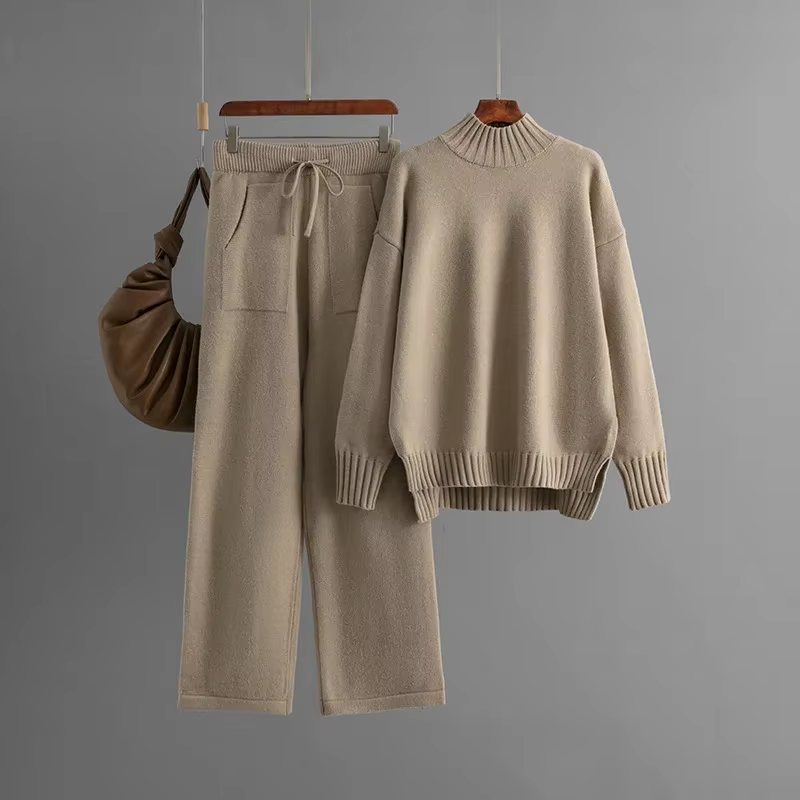 Ava™ - Ensemble élégant de pull à manches longues et pantalon droit