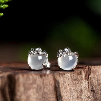 Boucles d'oreilles en Cristal de Lune Argenté
