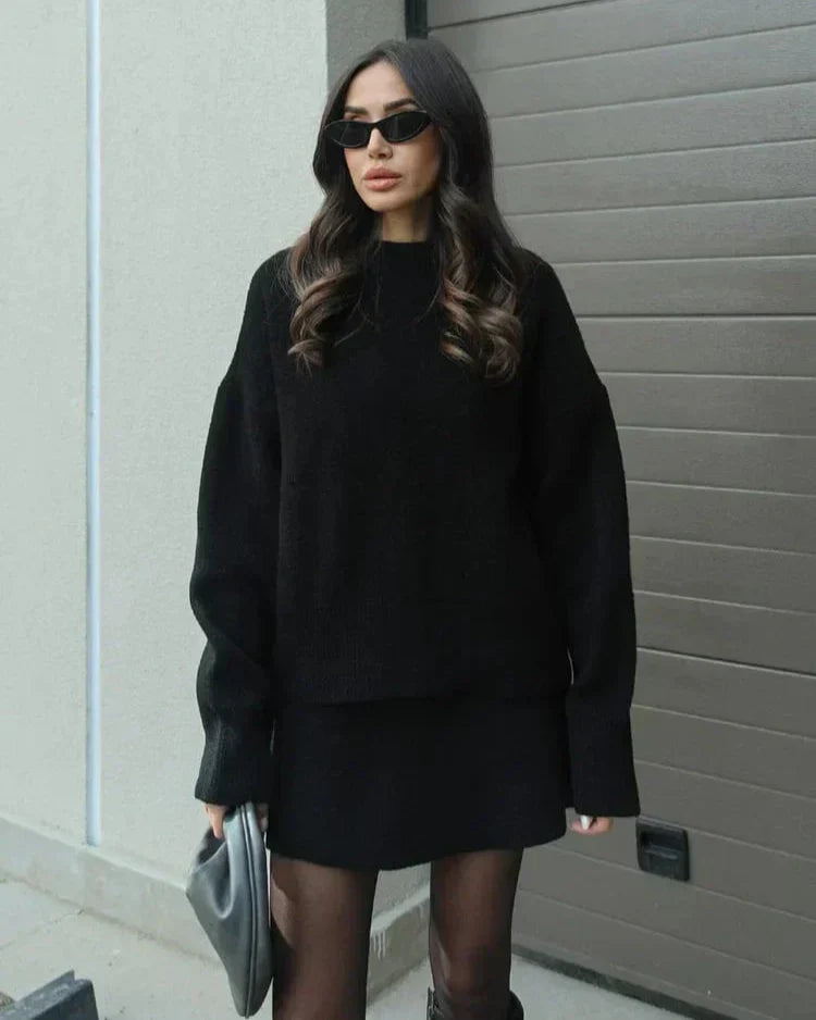 Camille | Ensemble en jersey pour femmes avec haut et jupe - ensemble élégant et confortable