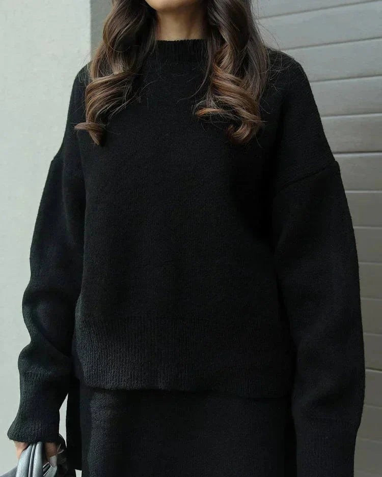 Camille | Ensemble en jersey pour femmes avec haut et jupe - ensemble élégant et confortable