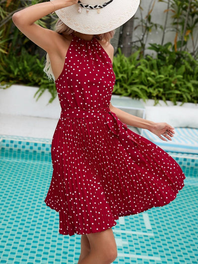 Morgane™| Robe élégante sans manches à pois