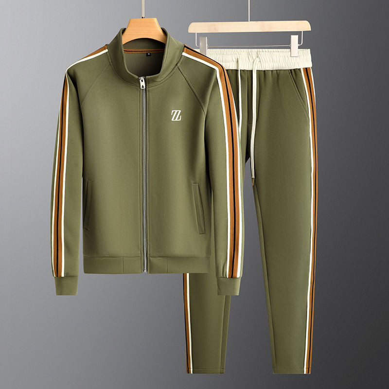 Ensemble Survêtement Homme – Coupe Standard – Pantalon Fuselé – Détails Rayés