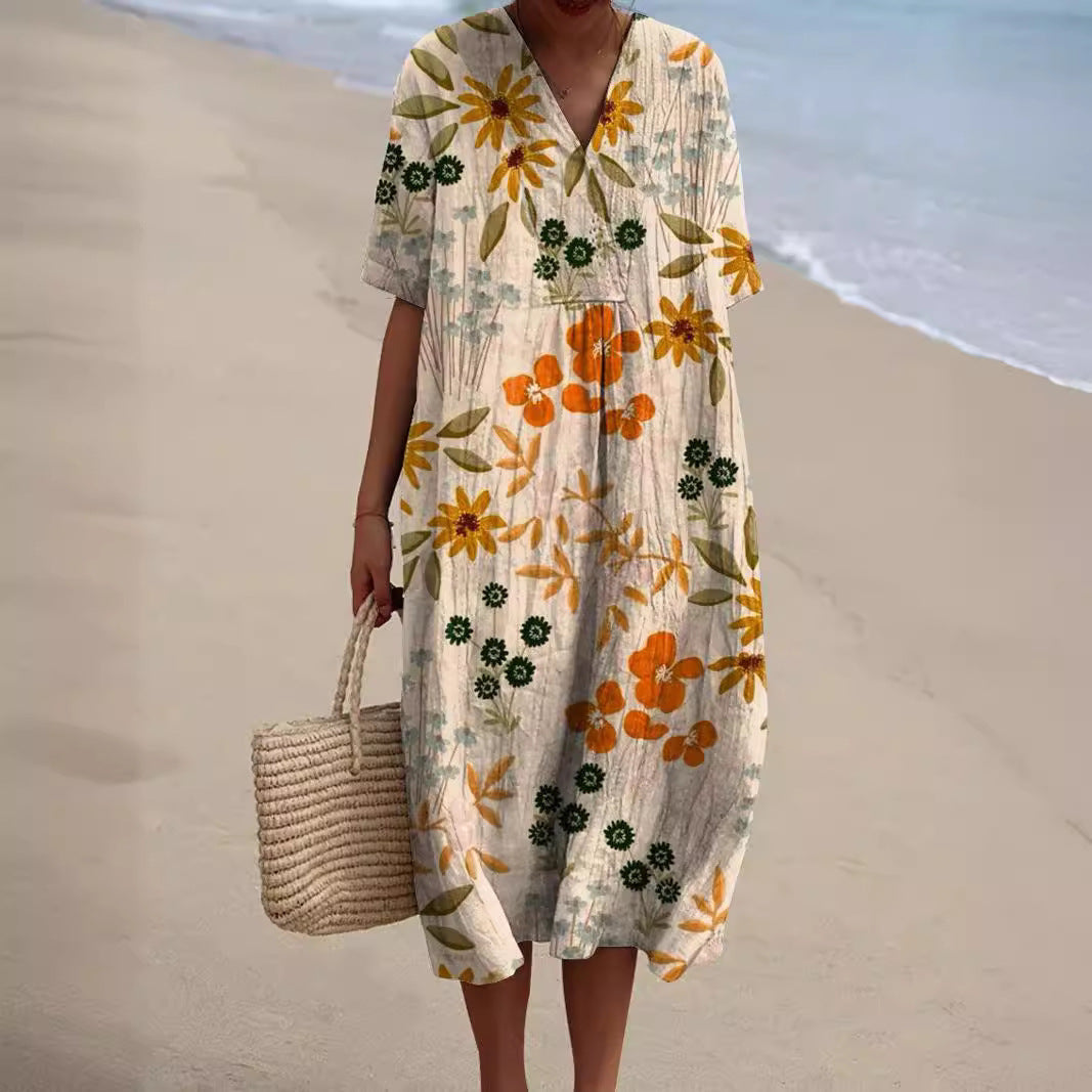 Sophia™ | Robe à Motif Floral Éclatant