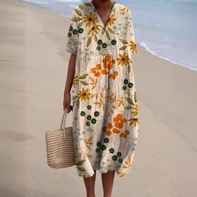 Sophia™ | Robe à Motif Floral Éclatant