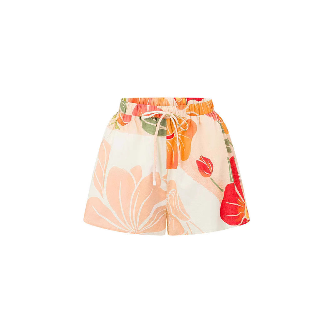 Débardeur femme – Coupe ample – Tissu respirant – Imprimé floral – Encolure élastique