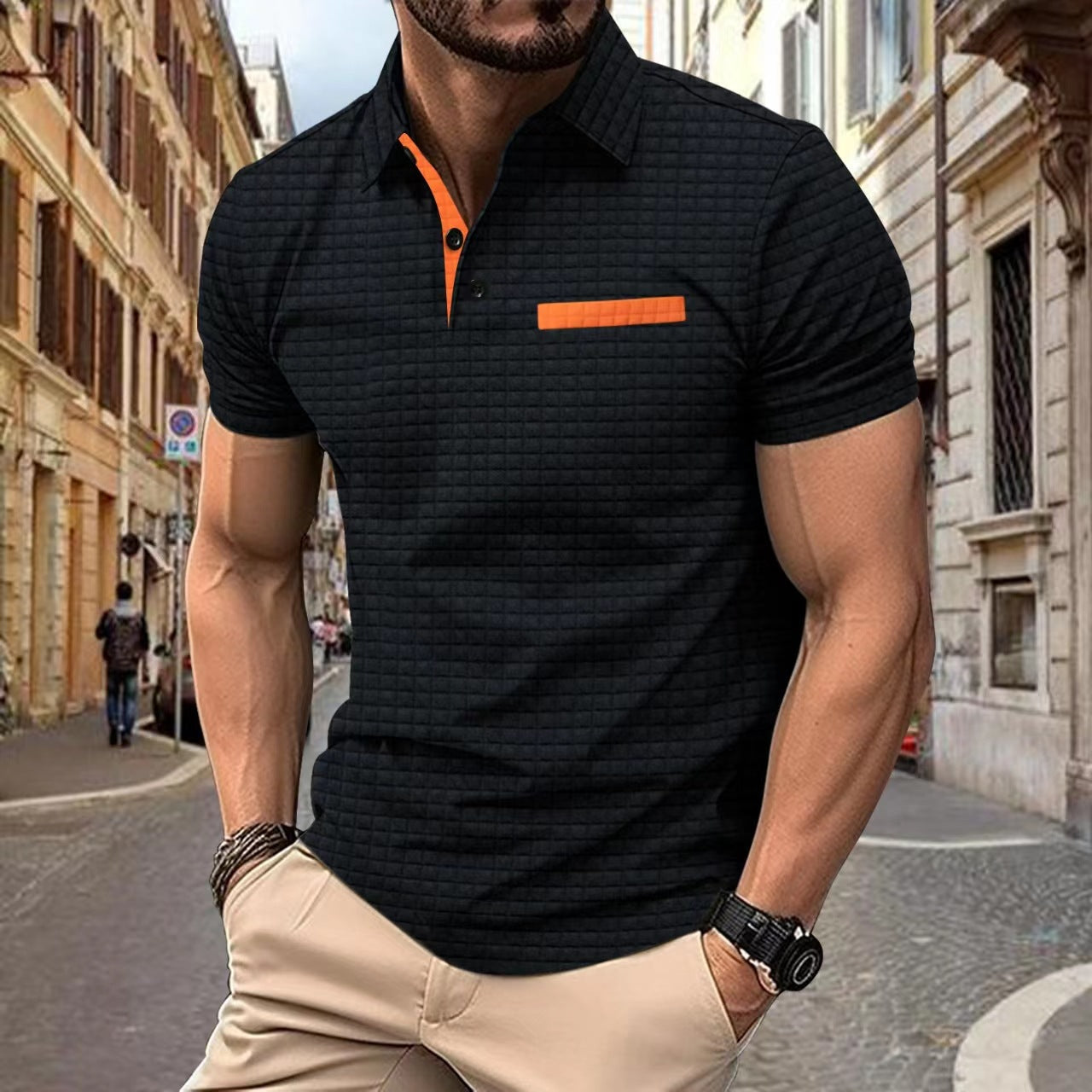 Renzo – Poloshirt structuré