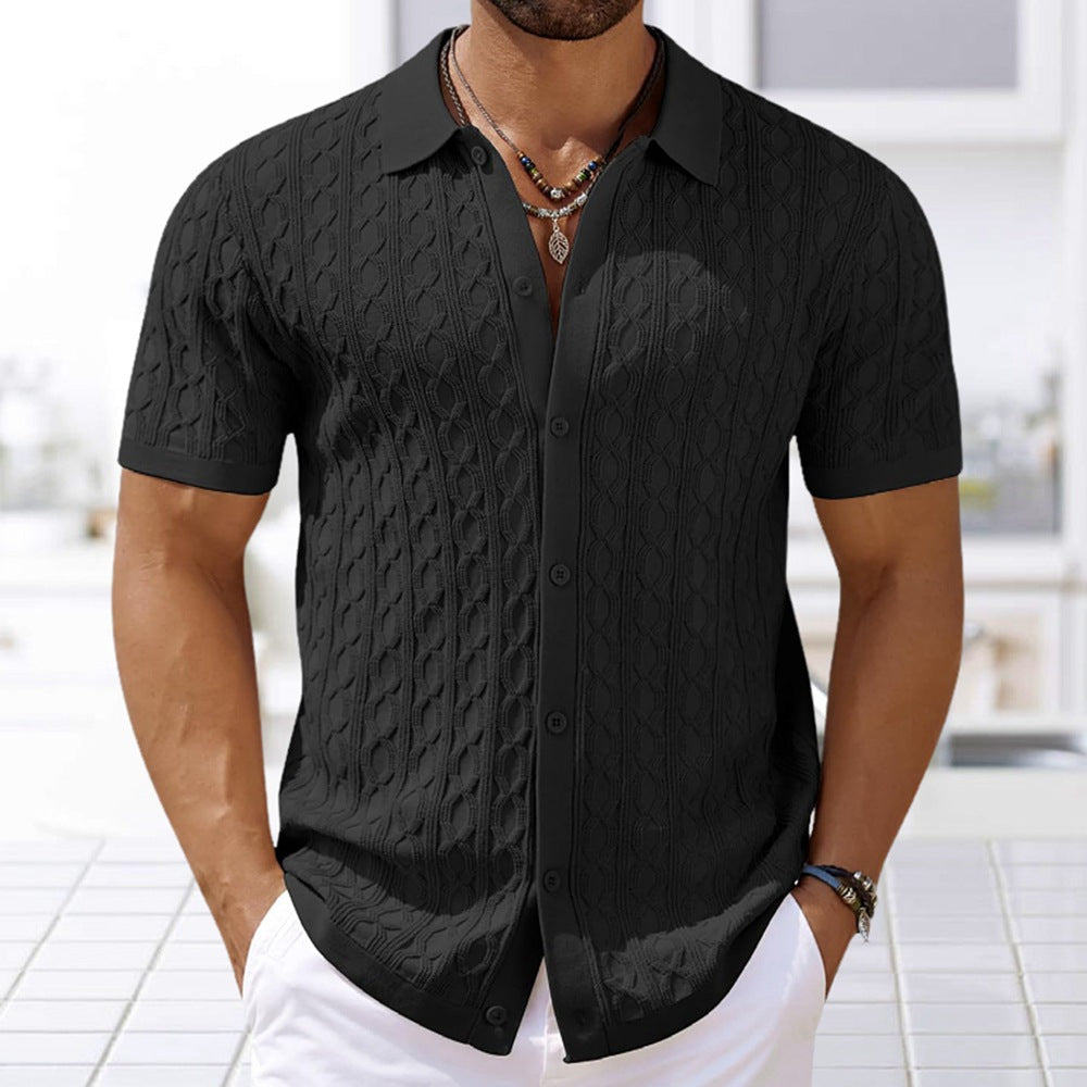 Théo – Chemise en maille à manches courtes