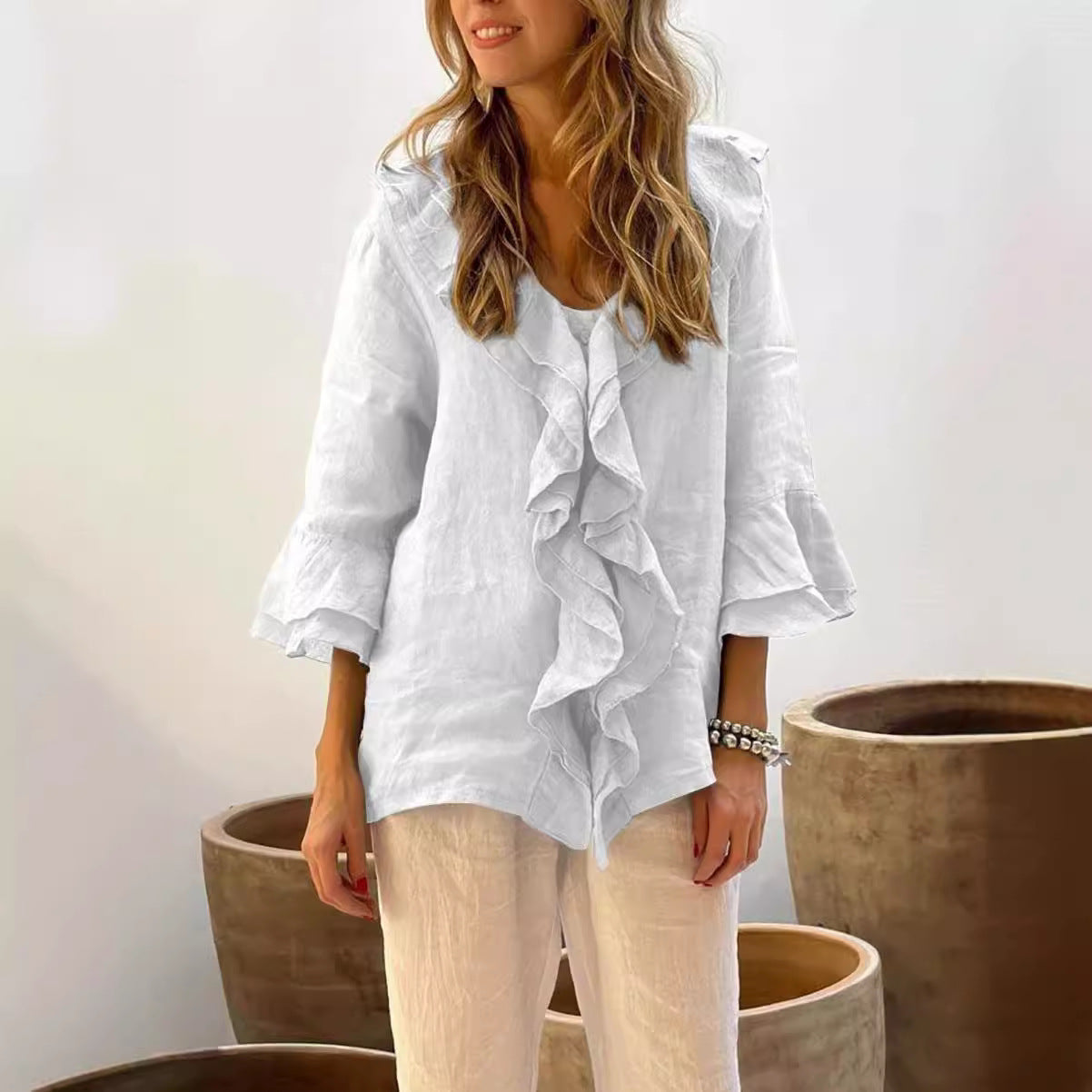 Marie™ | blouse à volants élégante