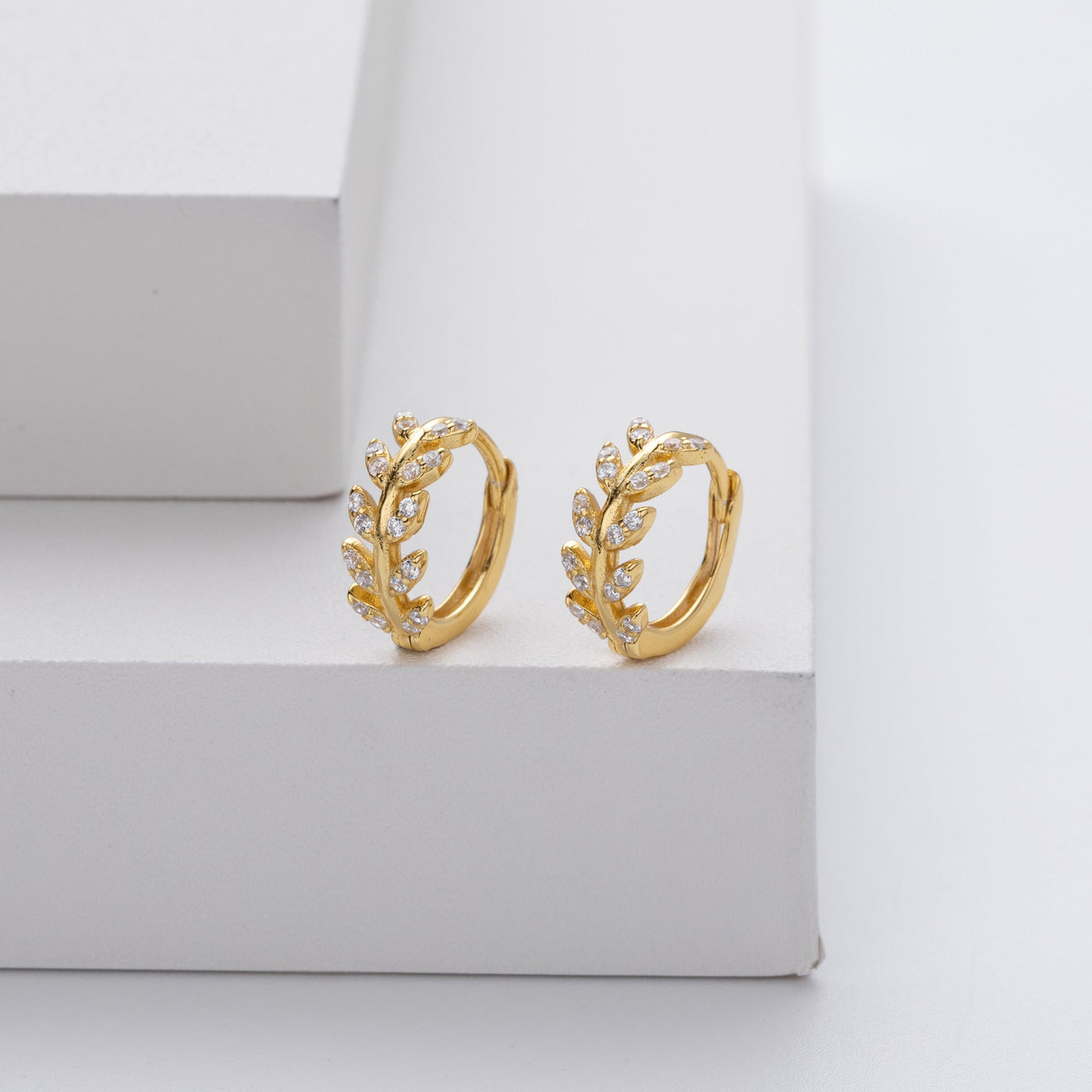 Aurélie™ | Boucles zircon dorées