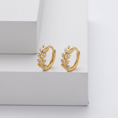 Aurélie™ | Boucles zircon dorées
