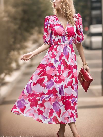 Madeleine - Robe À Fleurs Élégante Pour Un Style Intemporel
