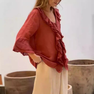 Marie™ | blouse à volants élégante
