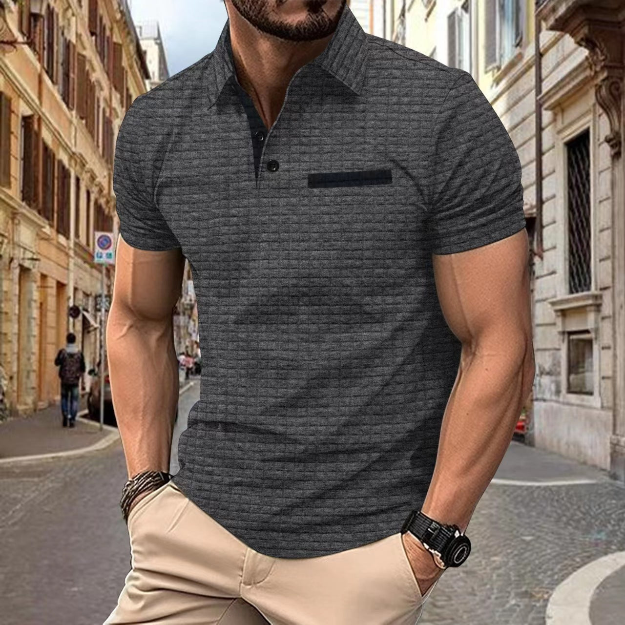 Renzo – Poloshirt structuré