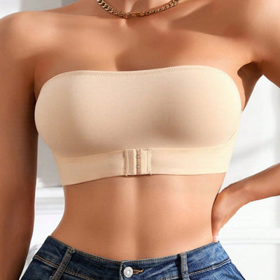 Soutien-gorge push-up sans bretelles femme – maintien – finition invisible – fermeture dos