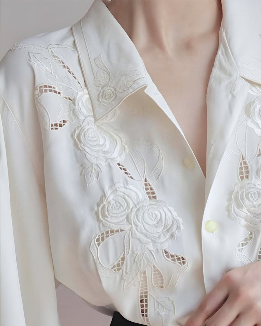 Chemise brodée Roselle