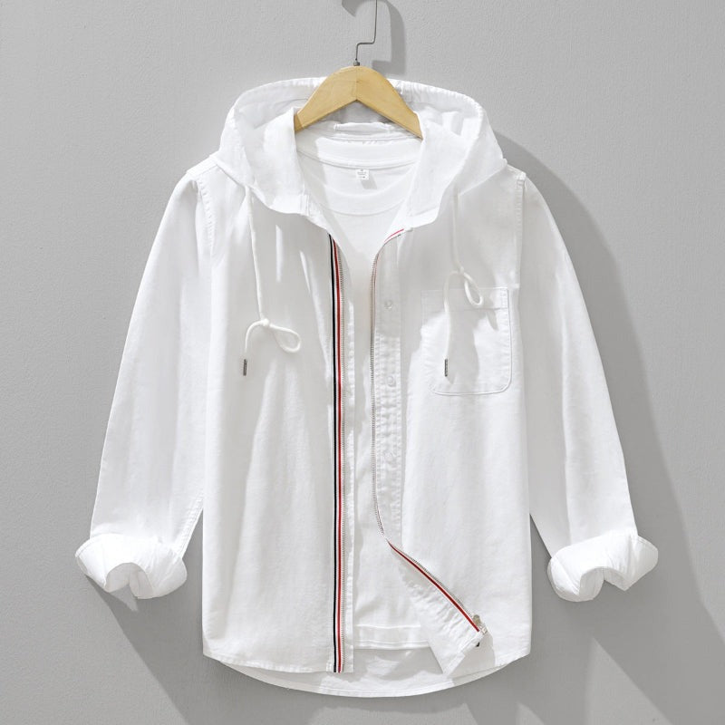 Camicia con cappuccio in lino