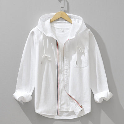 Camicia con cappuccio in lino
