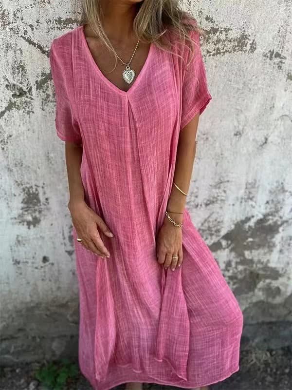 Morgane™| Kalina Robe midi à col en V