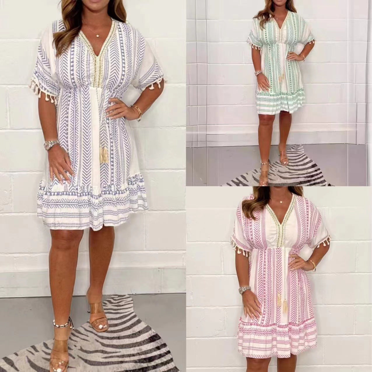 Olivia™ | Robe Bohème Chic à Col V