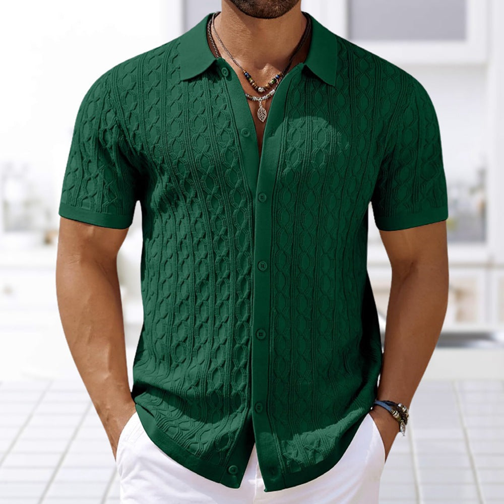 Théo – Chemise en maille à manches courtes