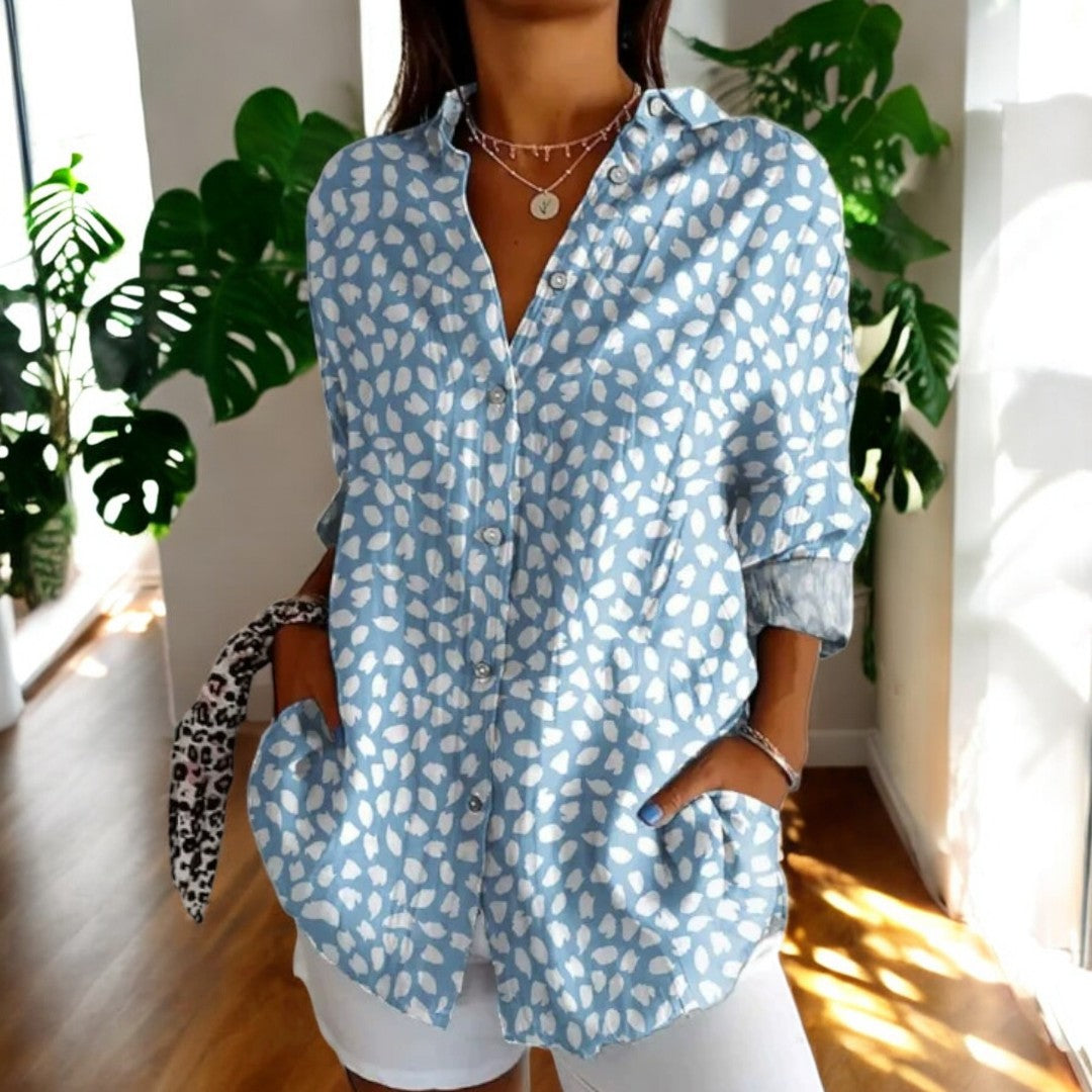 Riviera Paris™ | Carla | Blouse vintage à imprimé fleuri