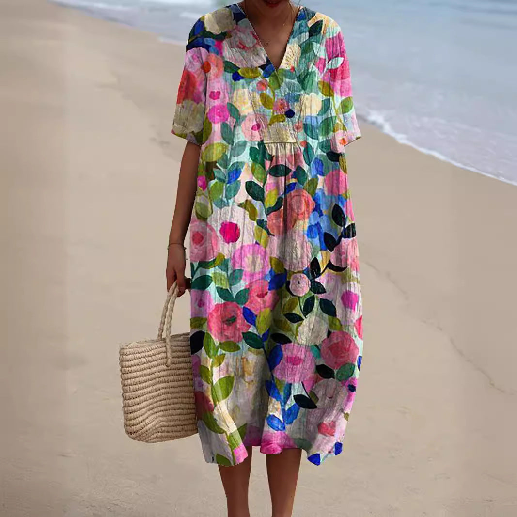 Sophia™ | Robe à Motif Floral Éclatant