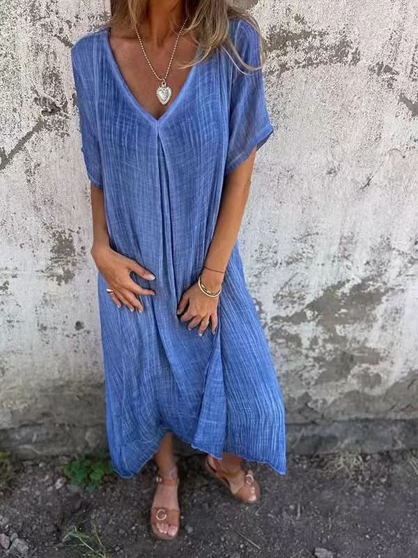 Morgane™| Kalina Robe midi à col en V