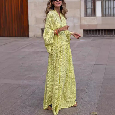 Kristal | Robe longue à décolleté en V